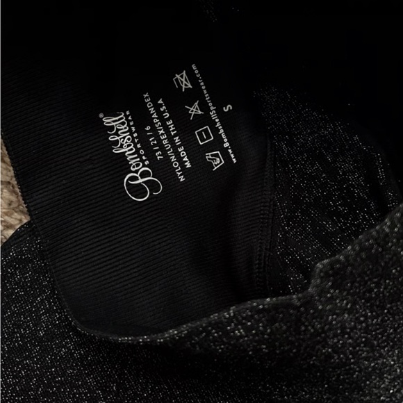 Bombshell Sportswear Shimmering Black Workout Set - Picture 6 of 6